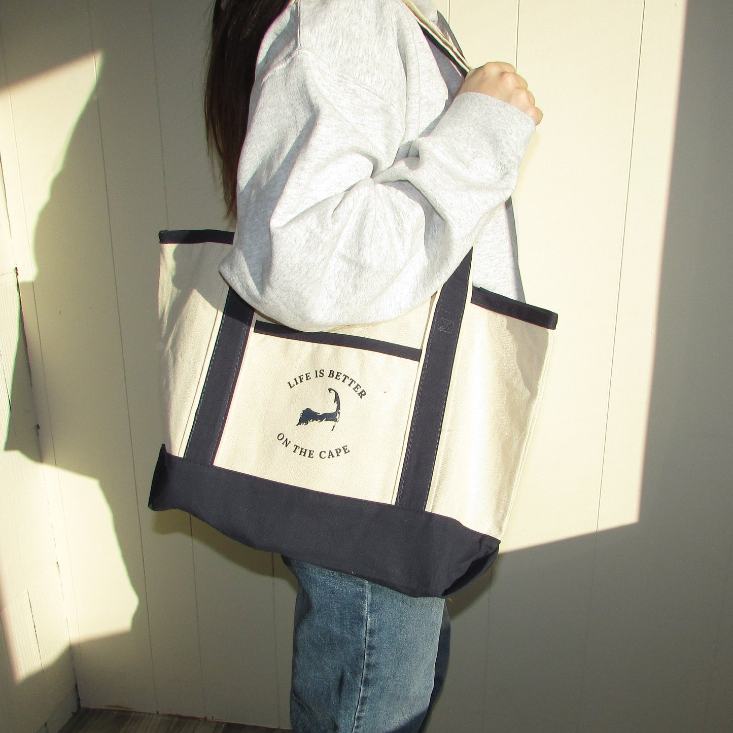 Life is Better on the Cape Tote - Navy
