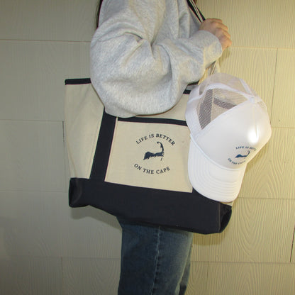 Life is Better on the Cape Tote - Navy
