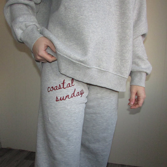 Saltwater Sweetheart Sweatpants - Sunday Fog