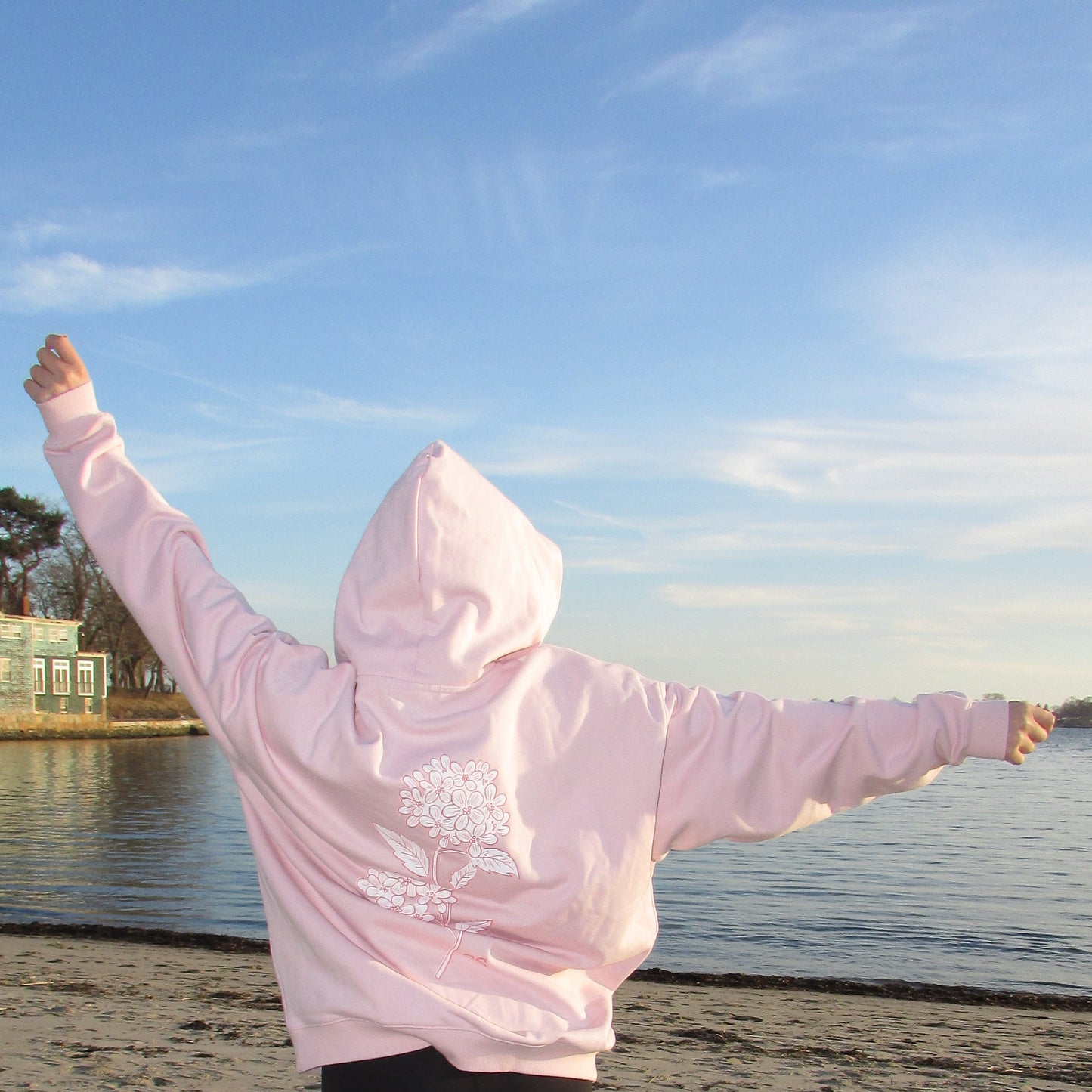 Cape Bloom Hoodie - Petal Pink