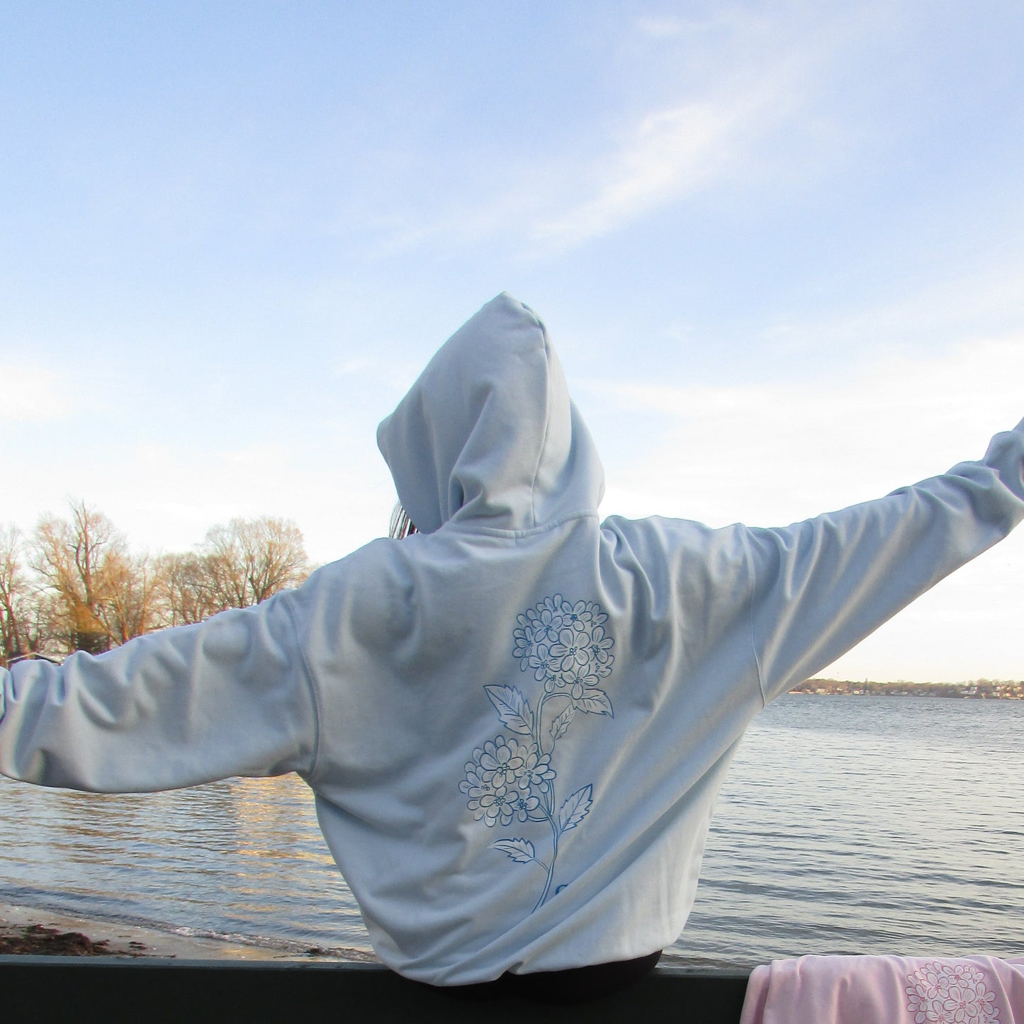 Cape Bloom Hoodie - Seaglass Blue