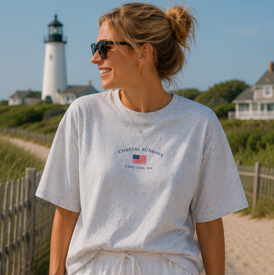Coastal Sundays American Tee