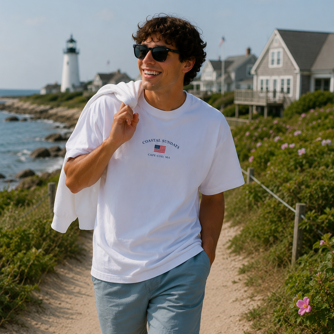 Coastal Sundays American Tee