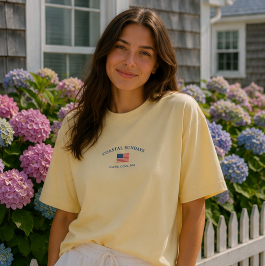 Coastal Sundays American Tee